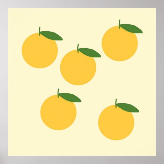 Tangerines schilderkunst poster (Voorkant)