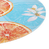 Tangerines Waterverf: Blauw Luxe Stof Snijplank (Hoek)