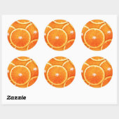 Tangerineslakken Ronde Sticker (Vel)