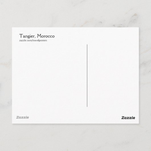 Tangier, Marokko - Briefkaart (Achterkant)
