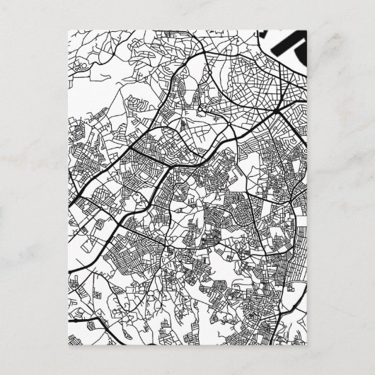 Tangier Marokko Stadkaart Briefkaart (Voorkant)