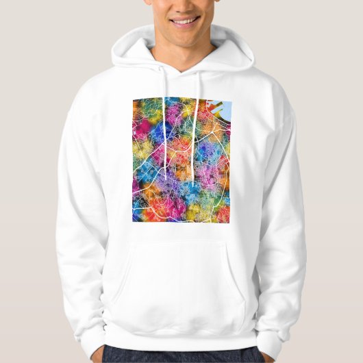 Tangier Marokko Stadkaart Hoodie (Voorkant)
