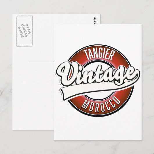 Tangier Marokko vintage logo Briefkaart (Voorkant / Achterkant)