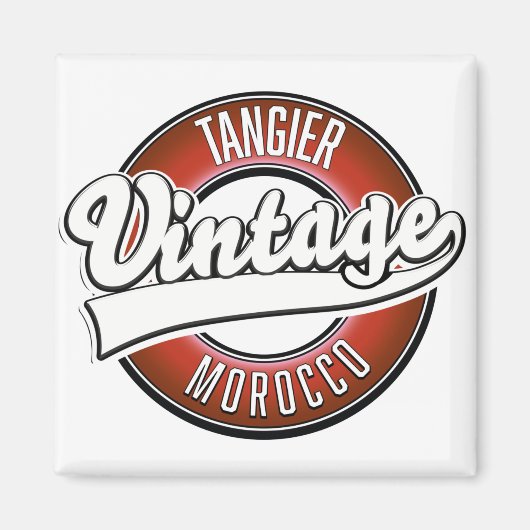 Tangier Marokko vintage logo Magneet (Voorkant)