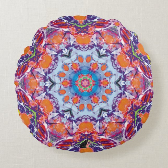 Tangiers Kaleidoscope Rond Kussen (Voorkant)