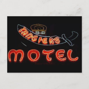 Tangier's Motel  Chicago Neon Post Card Briefkaart