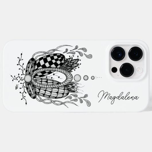 Tangle Art: Florales Design, Ovale - Case-Mate iPhone Case (Achterkant (horizontaal))