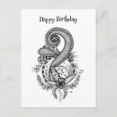 Tangle Art: Florales Motiv - Briefkaart (Voorkant)