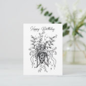 Tangle Blume gezeichnet -  Briefkaart (Staand voorkant)