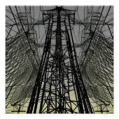 Tangle of Wires Pylon Perfect Poster (Voorkant)