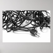 Tangle van stroomkabels poster (Voorkant)