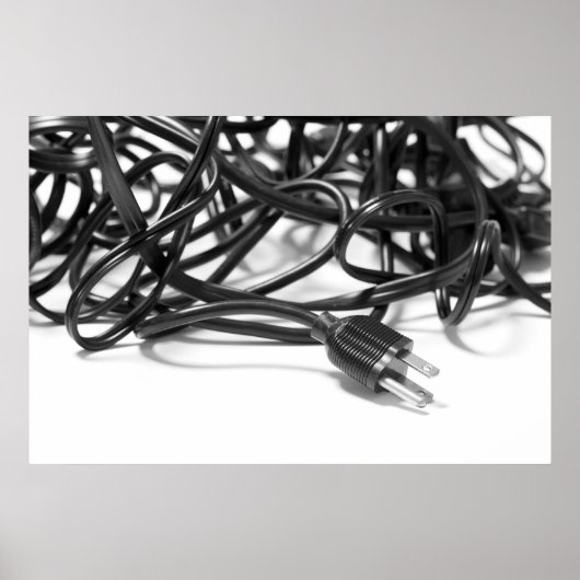 Tangle van stroomkabels poster (Voorkant)