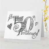 Tangled 50th Jubileum Kaart (Lg) - lege binnenkant (Gele Bloem)