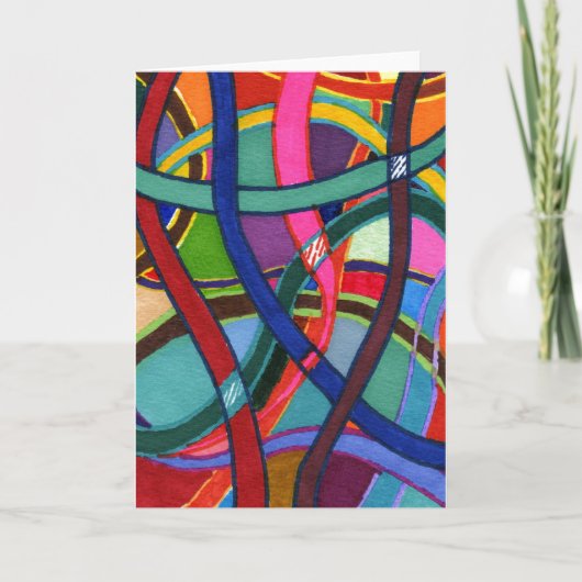 "Tangled" Abstract Wenskaart Kaart (Voorkant)