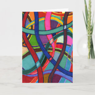 "Tangled" Abstract Wenskaart Kaart