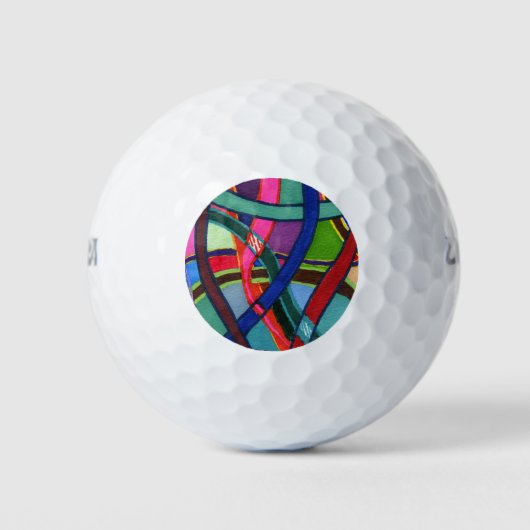 "Tangled" Abstracte Art Custom Wilson Golf Balls Golfballen (Voorkant)