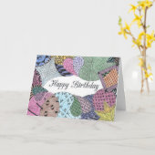 Tangled Art Verjaardag Kaart (Gele Bloem)