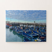 Tangled Blue Dreams – Fishing Boats of Essaouira Legpuzzel (Horizontaal)