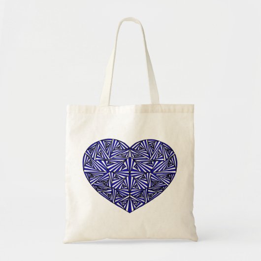 Tangled Blue Heart Canvas tas (Voorkant)