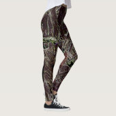 Tangled Branches Abstract 101 Green Leggings (Rechts)