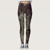 Tangled Branches Abstract 101  Green Leggings (Voorkant)