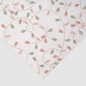 Tangled Coloured Christmas Lights White Christmas Tissuepapier (Detail)