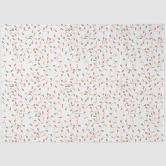 Tangled Coloured Christmas Lights White Christmas Tissuepapier (Voorkant)