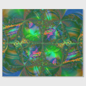 Tangled Destiny Psychedelic Fractal Cadeaupapier (Vlak)