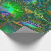 Tangled Destiny Psychedelic Fractal Cadeaupapier (Hoek)