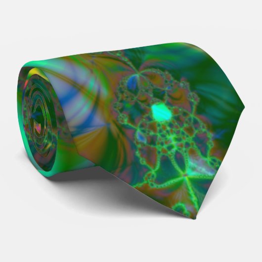 Tangled Destiny Psychedelic Fractal Stropdas (Opgerold)