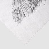 Tangled Doodle Cat Art in Black voor Decoupage - Tissuepapier (Detail)