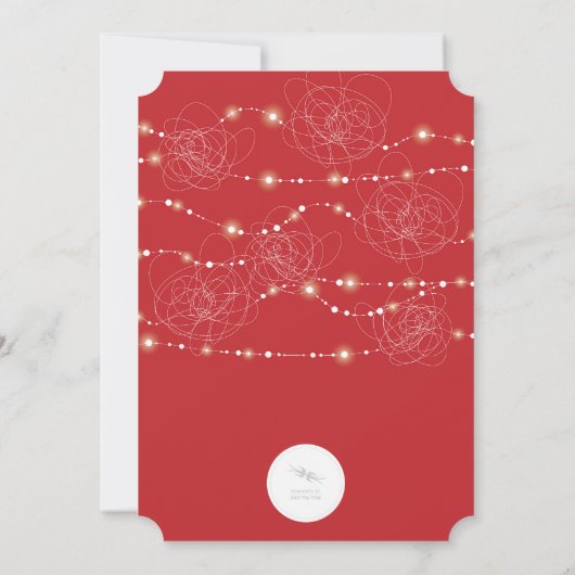 Tangled Fairy Lights Sparkles Holiday Party nodigt Kaart (Achterkant)