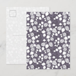 Tangled Foliage Baldakijn Diepe Contrast Botanisch Briefkaart