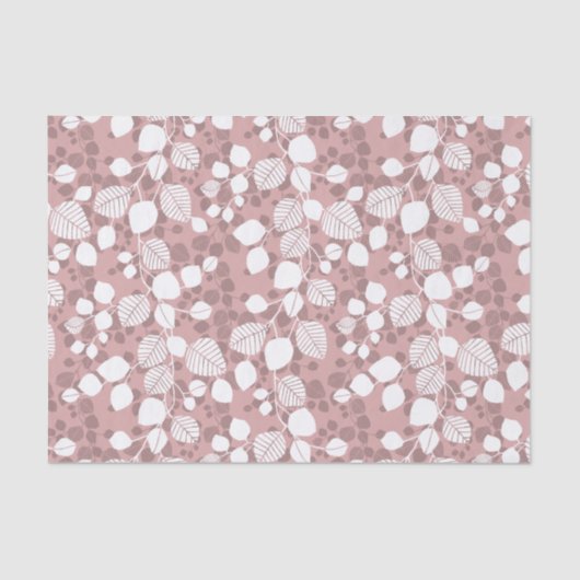 Tangled Foliage Canopy Blush Botanical Silhouette Tissuepapier (Voorkant)