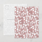 Tangled Foliage Canopy Botanicals Blush Pink Art Briefkaart (Voorkant / Achterkant)