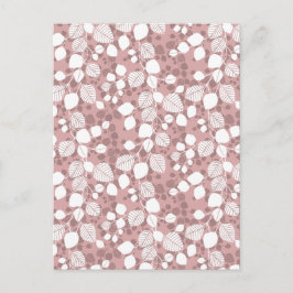 Tangled Foliage Canopy Botanicals Blush Pink Art Briefkaart