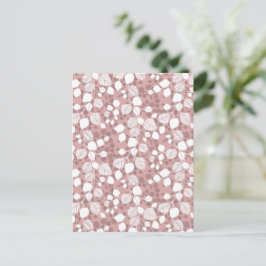 Tangled Foliage Canopy Botanicals Blush Pink Art Briefkaart