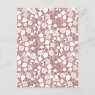 Tangled Foliage Canopy Botanicals Blush Roze Kunst Briefkaart