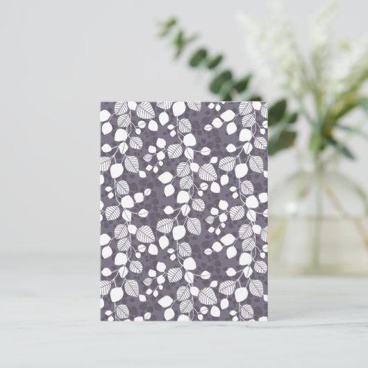 Tangled Foliage Canopy Deep Contrast Botanical Briefkaart (Staand voorkant)