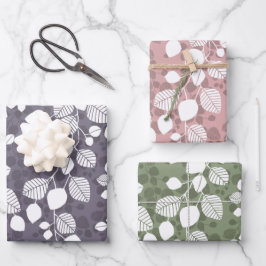 Tangled Foliage Canopy Modern Botanical Silhouette Inpakpapier Vel