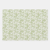 Tangled Foliage Canopy Pastel Botanical Inpakpapier Vel (Voorkant 3)