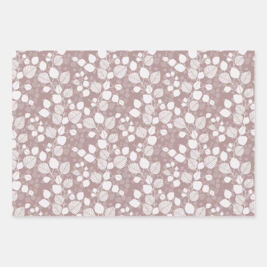 Tangled Foliage Canopy Pastel Botanical Inpakpapier Vel (Voorkant 2)