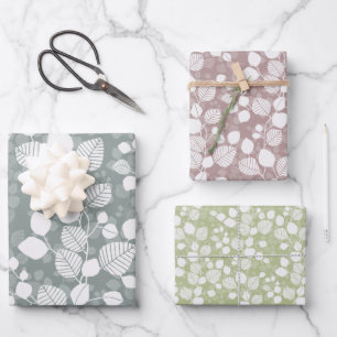Tangled Foliage Canopy Pastel Botanisch Inpakpapier Vel