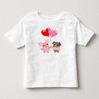 Tangled Hearts (Cartoon Pigs) kinderen T-shirt