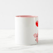 Tangled Hearts (Cartoon Pigs) Mok (Center)