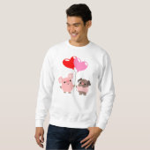 Tangled Hearts (Cartoon Pigs) T-shirt (Voorkant volledig)