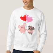 Tangled Hearts (Cartoon Pigs) T-shirt (Voorkant)
