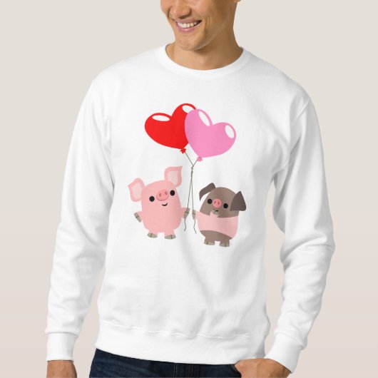 Tangled Hearts (Cartoon Pigs) T-shirt (Voorkant)