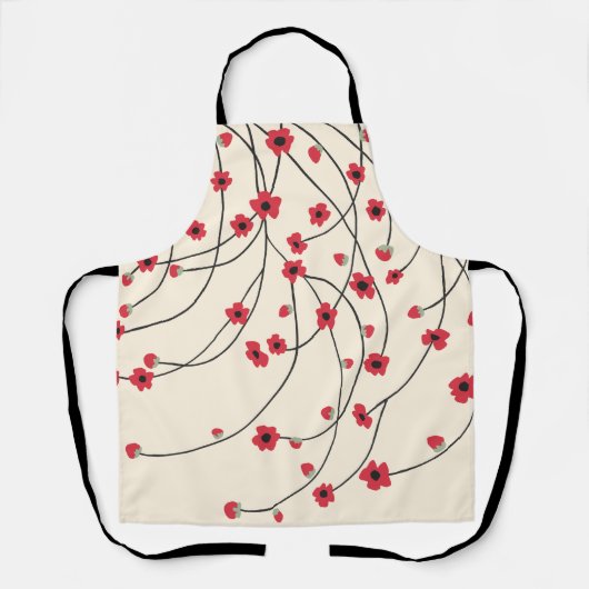 Tangled in Bloom Crimson Red Warm Vanilla  Schort (Voorkant)