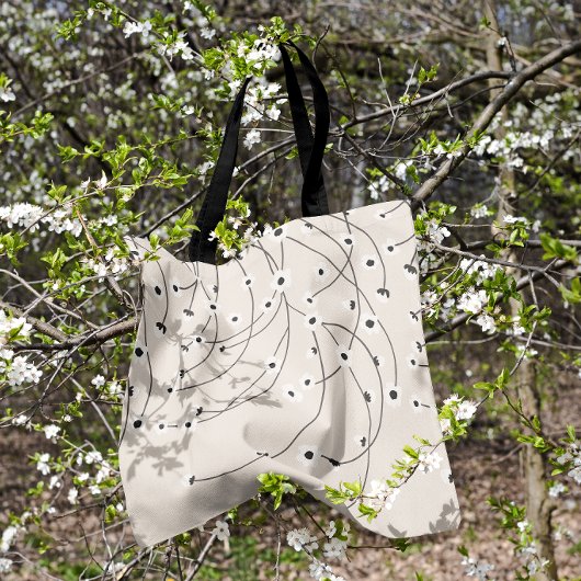 Tangled in Bloom Warm Vintage Tote Bag